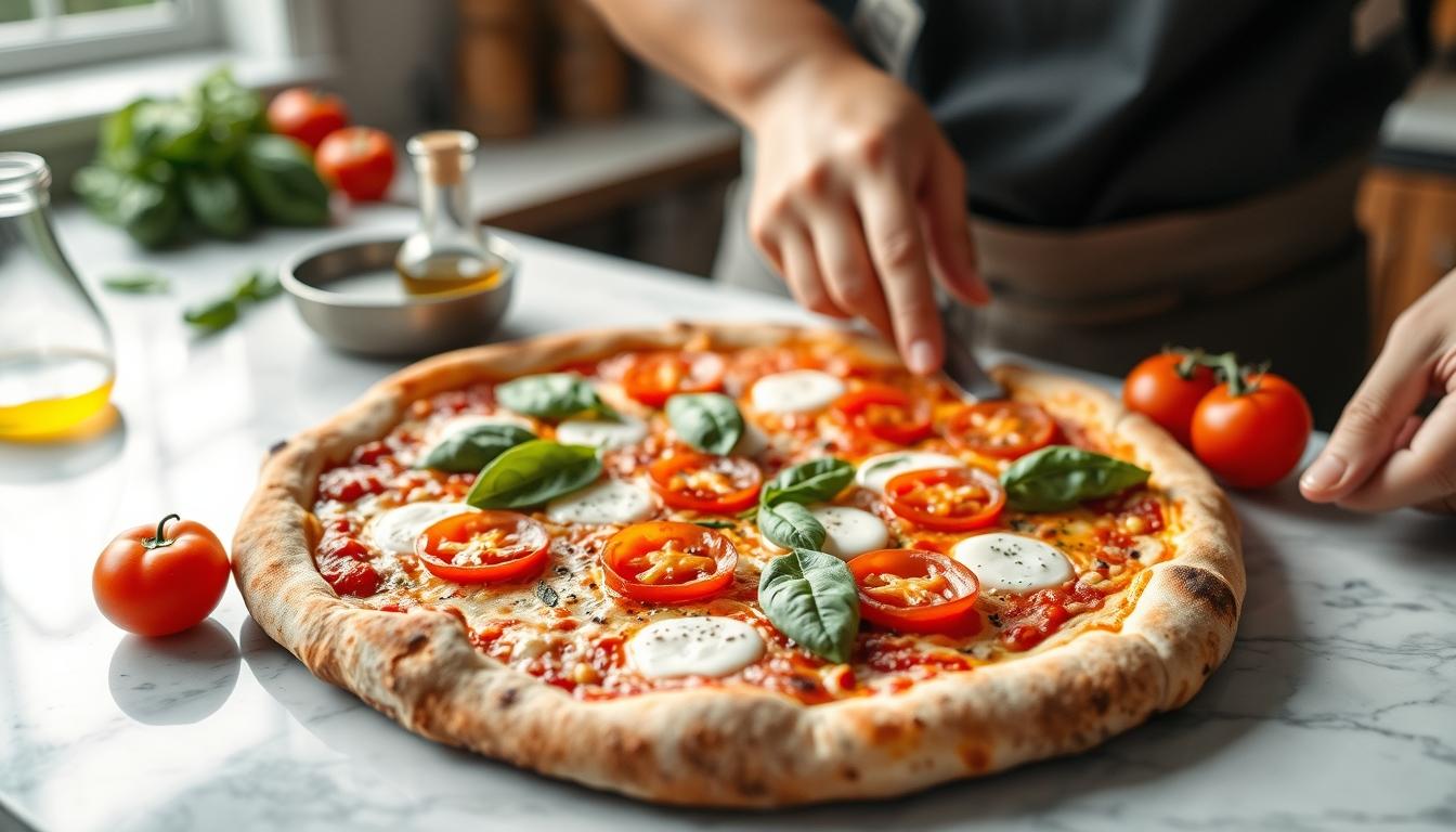 Balanced healthy meal prepared in a home kitchen